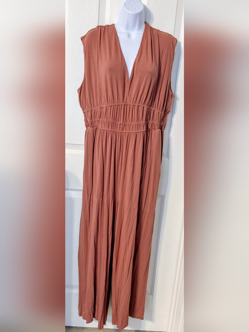 Old Navy Women's Rust Brown Sleeveless V-Neck Jump Suit Sz: XL